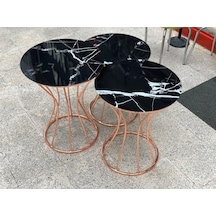 Brc KUM SAATİ ZİGON SİYAH Mermer Desen Metal transmisyon Çelik ROSE Renk Kaplama EL Yapım