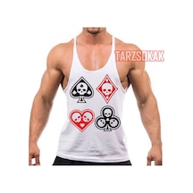 Tarzsokak Gym Tank Top Fitness Sporcu Atleti Gym32 Beyaz