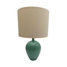 Minimal Polyester Abajur Turkuaz Gold