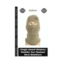Single Sword Motorcu Modüler Kar Maskesi Bere Balaklava Soğuk Hava Beresi Yüz Koruyucu Esnek Maske
