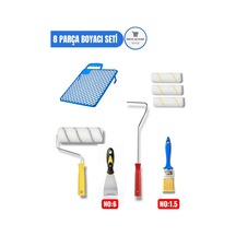 Tr 8 Parça Boyacı Seti, Rulo, Fırça, Spatula, Izgara