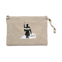 Call Of Duty Silhouette M3 Krem Clutch Cüzdan / El Çantası Krem