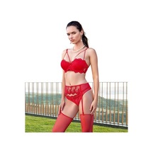 Angbutik Kadın Nurteks 2491 Dolgulu Jartiyer Takım Kırmızı