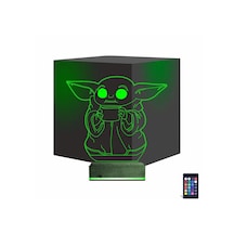 Luvivia Bebek Yoda 3d Lamba - Masa Gece Lambası Şeffaf