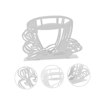 Kahve Evi Restoran Dekorasyonu Mutfak Masaları Ve Tezgahlar İçin Kağıt Peçetelik Standı Siyah Galvanizli Peçete Düzenleyici Beyaz Beyaz