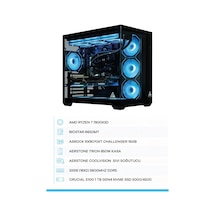 Aerstone Trion Black R7-7800X3D 32 GB 1 TB SSD RX9070XT Free Dos AIO Masaüstü Bilgisayar Masaüstü Oyuncu Bilgisayarı