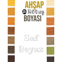 Flea Market Ahşap Rötuş Boyası - Saf Beyaz - 25ml, Fırçalı Cam Şişede Mobilya Masa Sandalye Sehpa Çizik Onarı