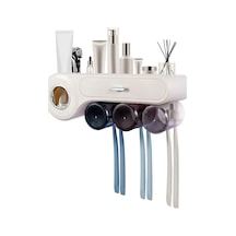 1 Adet Diş Fırçası Tutucu Duvara Monte 3 Bardak Diş Fırçası Tutucu Duvara Monte White Amerika Birleşik Devletleri Beyaz