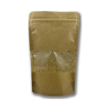 Pencereli Kilitli Kraft Doypack 16x27 500gr 50 Adet