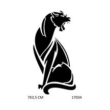 Airbrush Tattoo Vahşi Puma Yapışkanlı Stencil Süsleme Ve Boyama Kalıbı