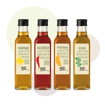 Çeşnili Zeytinyağı Seti 4 Adet 250 Ml