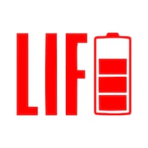 Life Batarya Sticker 17x17 Cm Kırmızı