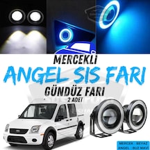 Ford Transit Connect 2002-2013 Uyumlu Üniversal Mercekli Angel Sis Farı Metal Su Geçirmez 76 Mavi Halkalı Gündüz Sis Farı 57653084