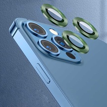 iPhone 12 Pro Uyumlu CL-07 Kamera Lens Koruyucu-Koyu yeşil Koyu yeşil