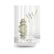 Tropik Zethome Stone And Reed Banyo Duş Perdesi Tek Kanat 1x180x200 Diğer