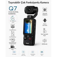 66mp Ccd Dijital Taşınabilir Çok Fonksiyonlu Kamera 4k 180 Derece Dönebilen Başlık Ses Kaydı 2.5k Video Çekimi Fotoğraf 16xzoom Webcam Özellikli