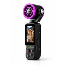 Aksiyon Kamera Lk-035 Mini Vlog Kamerası Ve Taşınabilir Fan 2'si 1 Arada 1080p Hd Kamera 180 Dönebilen Siyah