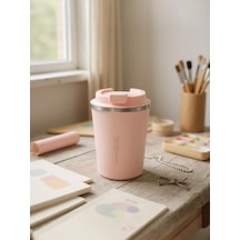 Pinkah Paslanmaz Çelik Kahve Termos Bardak Matara 350 Ml Pembe Renk Pkh-pj-3548-l Pembe
