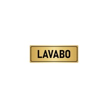 Metal Yönlendirme Levhası, Departman Kapı İsimliği Lavabo 10x20 cm Altın Renk