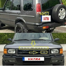 Discovery 4.0 V8 Uyumlu Gri Land Rover Kaput Yazısı Bagaj Ve Tampon Arması 3m 3d Abs