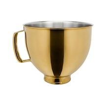 KitchenAid Uyumlu 4,8 L Stand Mikser Için Paslanmaz Çelik Kase Parlak Gold 5ksm5ssbrg
