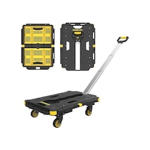 Pc532b 137kg 62x45cm Dört Tekerli Çekme Kollu Yük Ve Paket Taşıma Arabası + Ft505 25kg Katlanır Çok Amaçlı Taşıma Sepeti