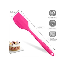 Fuşya Silikon Spatula Isıya Dayanıklı Yanmaz Yapışmaz Çizmez 27