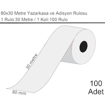 80x30 Metre Termal Yazarkasa Ve Adisyon Rulosu 1 Koli:100 Adet Rulo