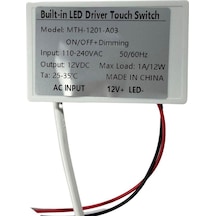 220v Girişli 12v 1a Dokunmatik Touch Ayna Arkası Sensör Ayna Lambası Banyo Aynası Mobilya Sensörü Renkli