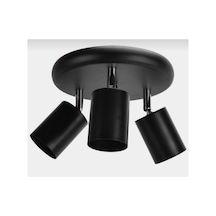 Modern Spor Led Spot Avize Hareketli Günışığı Led Ampullü Siyah