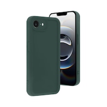 Apple Uyumlu iPhone 16e Kılıf Kamera Korumalı Kalın Kenarlı Viera Silikon Case Koyu Yeşil