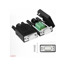 Kutulu Db9 Dişi Konnektör 9 Pin D-sub Seri Port Terminal Adaptör