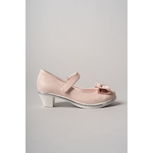 EPAAVM - Topuklu Fiyonklu Pudra Star Kız Çocuk Ayakkabı - EYL... Pudra