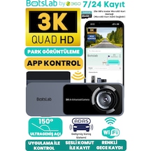 360+ Botslab Hk50 Wi-fi 1620p 150° Ultra Geniş Açı Gece Görüşlü Akıllı Araç Içi Kamera (2024)