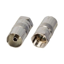 F Konnektör Erkek 60 Ohm Dişi Çevirici Metal Konnektör N11.144