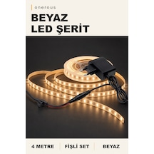 Onerous 4 M Beyaz Led Şerit, Fişli