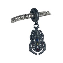 Siyah Böcek Sallantılı Gümüş Charm