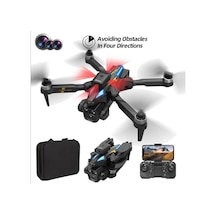 Çift Kameralı Engel Kaçınma Sensörlü Drone Uzaktan Kumandalı App Destekli Led Işıklı Quadcopter