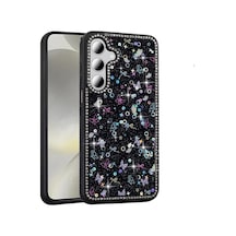 Ayrex Samsung Galaxy S24 Fe İle Uyumlu Kılıf Siyah Azya Taşlı Kapak Samsung Galaxy S24 Fe İle Uyumlu, Siyah Diğer