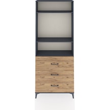 Arges Dolap 3 Raflı 3 Çekmeceli 88x30x221 Antrasit-çam Antrasit Arges Dolap 3 Raflı 3 Çekmeceli 88x30x221 Antrasit-çam Antrasit