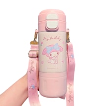 Melody Çocuk Su Bardağı Karikatür Çift İçme Bardağı 420ml