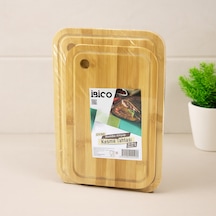 Bambu Kesme Tahtası 2'li Set - 18x28 & 22x32 Cm Belirtilmemiş