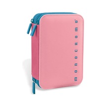 Monocromo Üçkatlı Dolu Kalem Çantası Pastel Pembe 170652