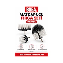 Bgea Premium Fırça Seti-matkap Ucu Fırça Seti 3 Parça Beyaz