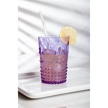 Akrilik Mor Kısa Bardak & Su Meşrubat Kahve Yanı Bardağı 400 ml (Cam Değildir )