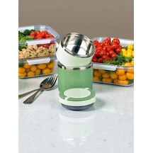 Tohana Kulplu Çelik Sefer Tası - Yemek Termosu Saklama Kabı 2 Katlı Yeşil 930 Ml. Yeşil
