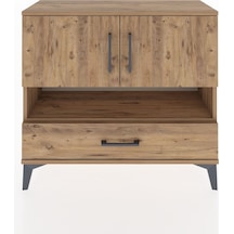 Arges Şifonyer 3 Raflı Tek Çekmeceli 2 Kapaklı 88x30x80 Çam-çam Çam