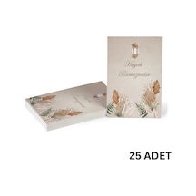 Hayırlı Ramazanlar Yazılı Hediye Ve Tebrik Kartı, Ambalaj Ve Paketleme Etiketi, 6x8 Cm, 25 Adet