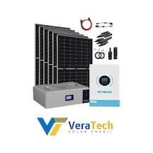 Veratech Bağ Evi Solar Paketi 5kw Lityum Akü, 6,2kva İnverter