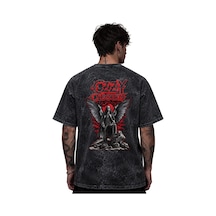 Ozzy Osbourne Rock Metal Müzik Grubu Baskılı Unisex Oversize Eski Siyah